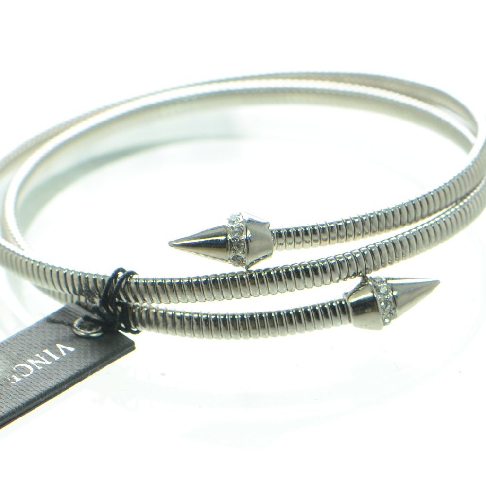 Vince Camuto Silver-Tone Spear Head Coil Bracelet